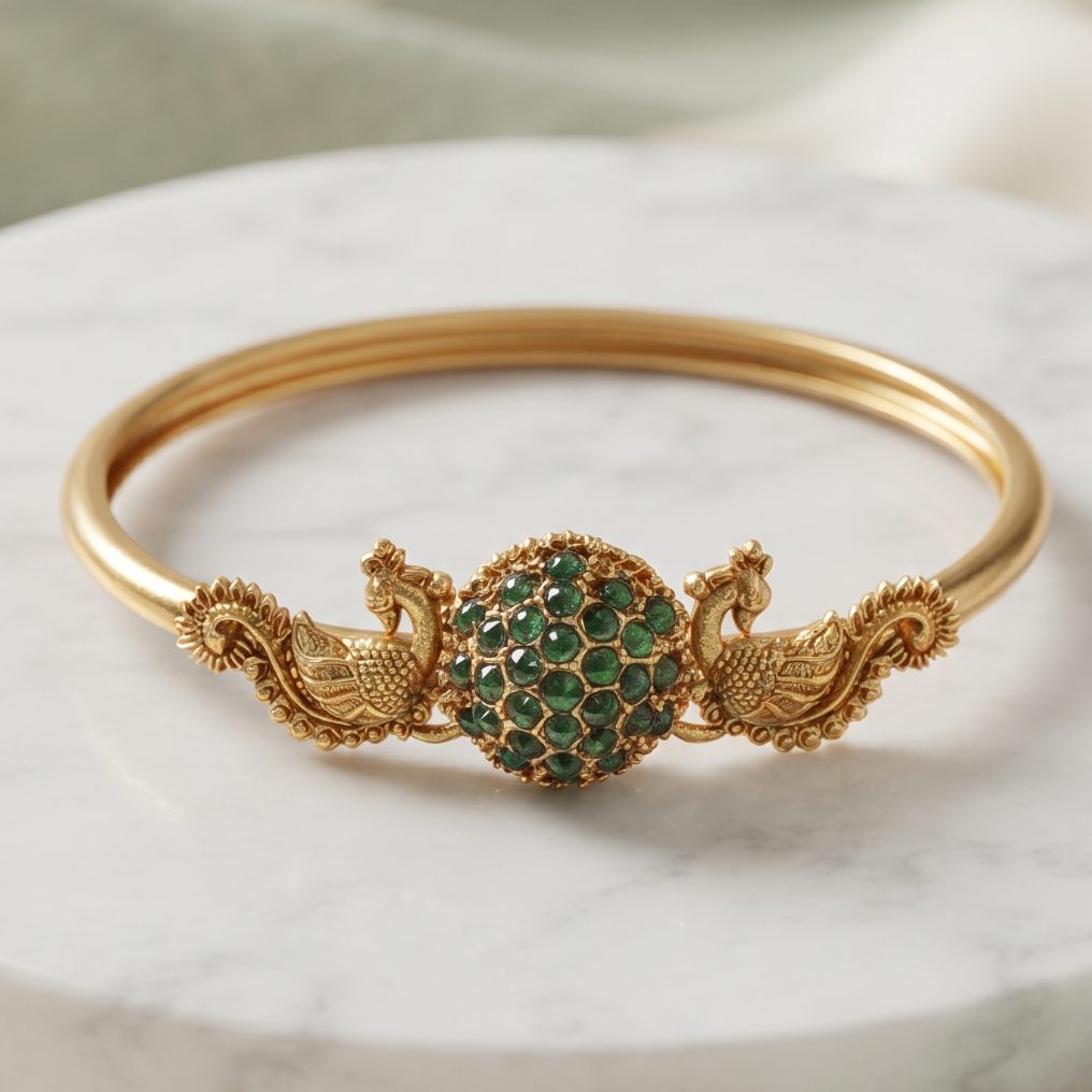 Green Mayil Bangle
